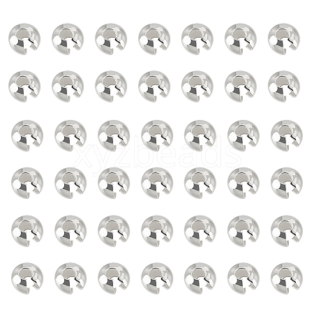 100Pcs 925 Sterling Silver Crimp Beads Covers FIND-PH0017-84-1