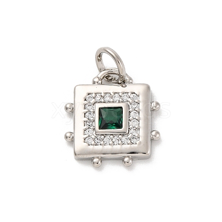 Brass Micro Pave Cubic Zirconia Pendants KK-U033-02P-03-1