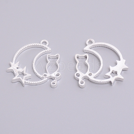 Alloy Open Back Bezel Pendants PALLOY-WH0072-89S-RS-1