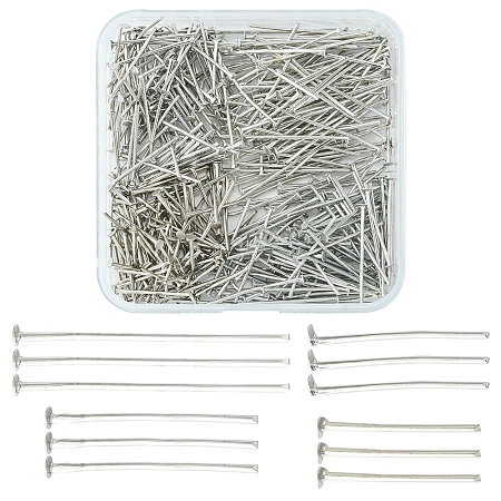 400Pcs 4 Styles Iron Flat Head Pins IFIN-FS0001-19-1