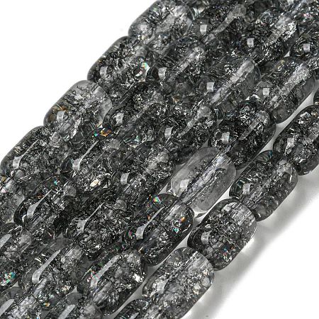 Transparent Crackle Glass Beads Strands X-GLAA-NH0001-04D-1