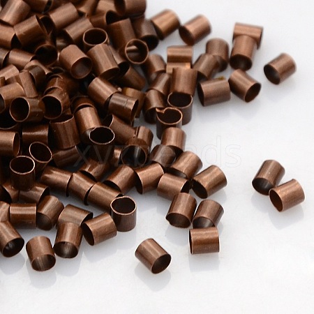 Brass Crimp Beads X-KK-L017-R-NF-1