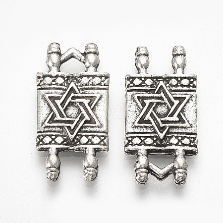 Tibetan Style Alloy Pendants TIBE-T010-14AS-RS-1