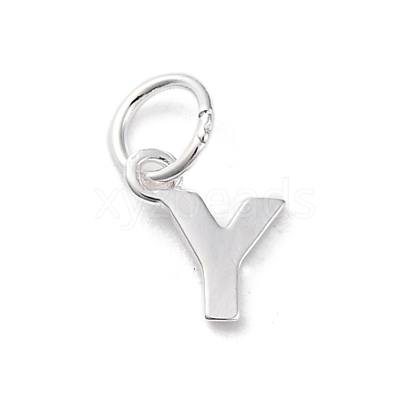 925 Sterling Silver Letter Charms STER-C012-01S-Y-1