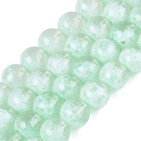 Transparent Half Spray Painted Glass Beads Strands GLAA-Q110-02A-02-1