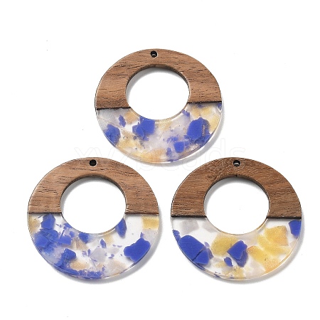 Resin and Walnut Pendants FIND-R051-13D-1