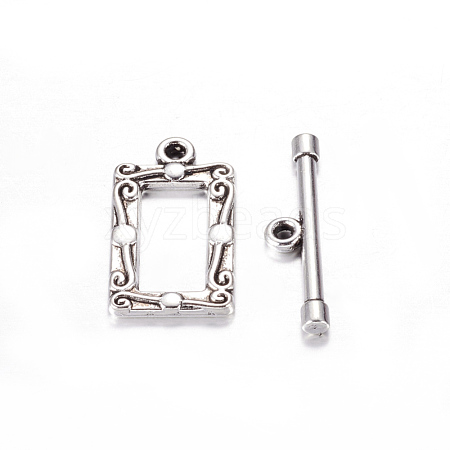 Tibetan Style Alloy Toggle Clasps X-LF5079Y-1