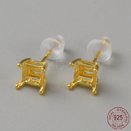 925 Sterling Silver Stud Earring Findings FIND-WH0148-088B-G-1