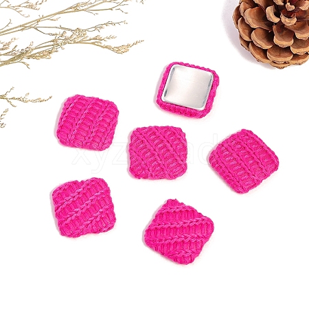 Korean Version Fabric Flat Square Cabochons PW-WGC8BD2-04-1