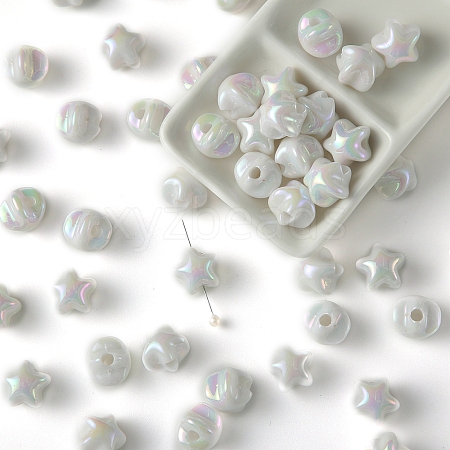 UV Plating Iridescence Opaque Resin Beads PW-WGAA5D0-03-1