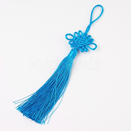 Polyester Tassel Pendant Decorations AJEW-WH0049-A04-1
