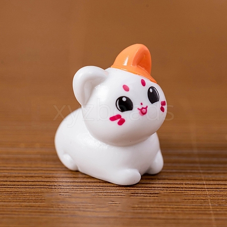 Resin Cat Shape Miniature Ornaments PW-WG8279B-04-1