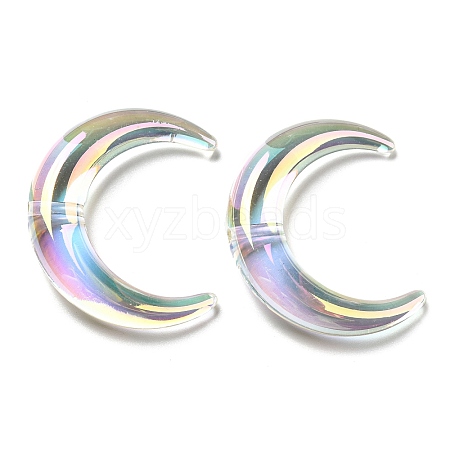 Transparent UV Plating Acrylic Beads OACR-H022-03-1