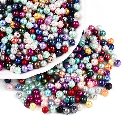 Glass Pearl Beads HY-Q003-4mm-M01-1