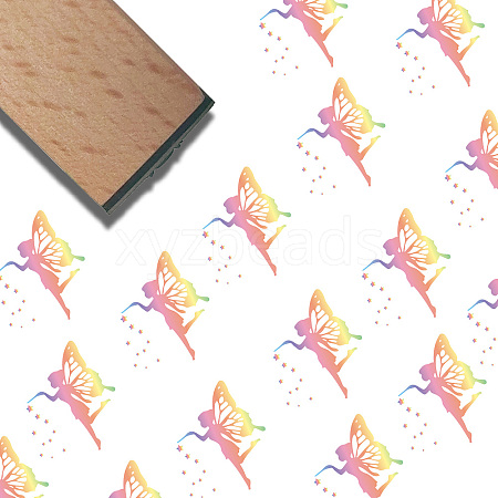 Square Wooden Stamps DIY-WH0546-004-1