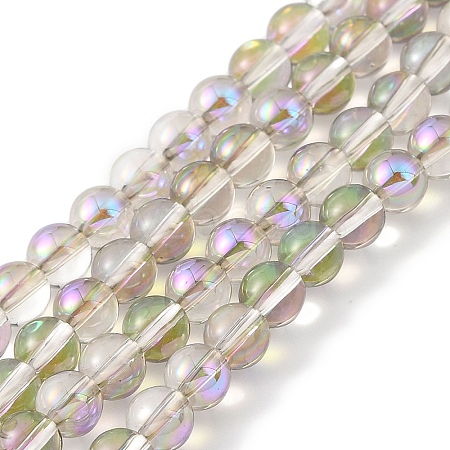 Transparent Electroplate Glass Beads Strands GLAA-T032-T4mm-C09-1