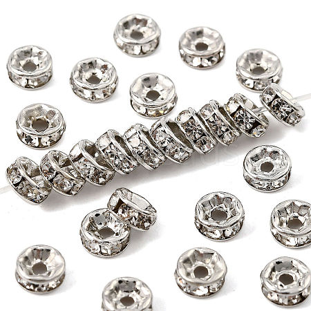 Brass Rhinestone Spacer Beads RB-A014-Z5mm-01P-1