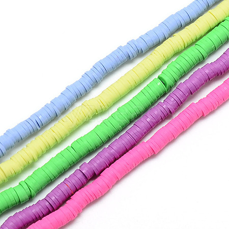 Handmade Polymer Clay Bead Strands CLAY-T002-6mm-M-1