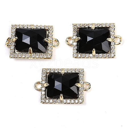 Natural Obsidian Faceted Rectangle Links G-I375-07G-01-1