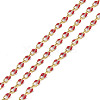 Ion Plating(IP) 304 Stainless Steel Dapped Chains AJEW-Q150-09G-06-1