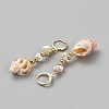 Alloy Shell Shape Leverback Earrings EJEW-WH0004-194A-2