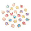 Beadthoven 50Pcs 25 Style Zinc Alloy Enamel Pendants ENAM-BT0001-18-3