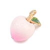 Fruit Alloy Enamel Pendants ENAM-P264-02D-G-2