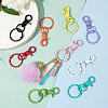 Baking Painted Alloy Swivel Keychain Clasp Findings KEYC-PH0001-34-6