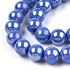 Electroplate Opaque Glass Beads Strands GLAA-T032-P10mm-AB11-3
