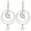 Alloy Moon Dangle Earrings EJEW-JE06162-1