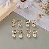 Brass Huggie Hoop Earrings EJEW-JE04433-2
