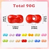 90G 5 Colors Opaque Baking Paint Glass Seed Beads SEED-YW0002-81-3