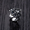 Alloy Pirate Skull Open Ring SKUL-PW0004-15-2