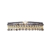 5Pcs 5 Styles Natural Rainbow Moonstone & Iolite & Non-magnetic Synthetic Hematite Beads Bracelets BJEW-JB13090-2