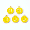 Golden Plated Alloy Enamel Charms LS-ENAM-S118-09U-1
