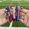 8Pcs 1Bag Rugby Polymer Clay Heishi & CCB Plastic Beaded Stretch Bracelets Set BJEW-PA0001-12A-3