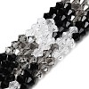 Transparent Gradient Color Glass Beads Strands GLAA-F131-01C-05-2