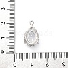 Brass Micro Pave Clear Cubic Zirconia Pendants KK-Z084-09P-04-3