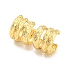 Rack Plating Brass Multi Lines Cuff Earrings EJEW-A028-50G-1
