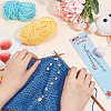  2Pcs 2 Style Sheep Charm Knitting Row Counter Chains HJEW-NB0001-76-3