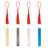 4 Sets 4 Colors Stainless Steel Bookmarks AJEW-TA0001-21-2