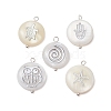 Natural Freshwater Shell Pendants PALLOY-JF02702-1