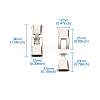 Alloy Snap Lock Clasps PALLOY-TAC0009-24P-10