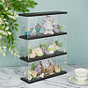 3-Tier Rectangle Transparent Acrylic Minifigures Display Case ODIS-WH0099-08A-4