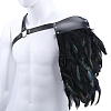 PU Leather & Feather Fencing Sheath AJEW-WH0314-233-1