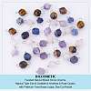 DICOSMETIC 40Pcs 4 Styles Faceted Natural Mixed Stone Charms FIND-DC0001-36-4