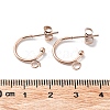 304 Stainless Steel Half Hoop Earrings STAS-Z028-B02-RG-02-3