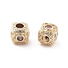 Brass Micro Pave Cubic Zirconia Beads KK-R216-17KCG-3