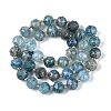 Ombre Effect Dyed Transparent Crackle Glass Beads Strands GLAA-Q111-10MM-01-3