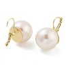 Round Rack Plating Brass & Acrylic Pearl Leverback Earrings EJEW-G409-01G-2